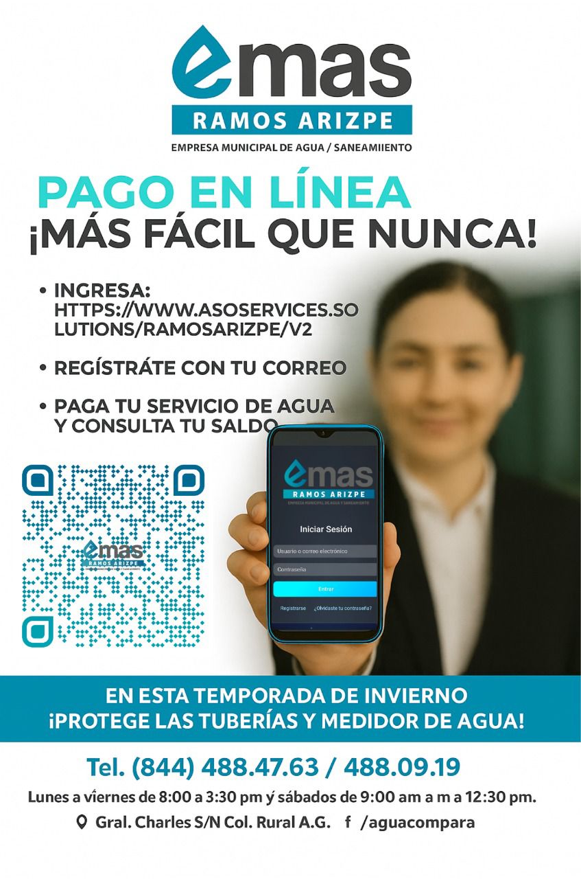 Habilita EMAS plataforma digital para pago y consulta