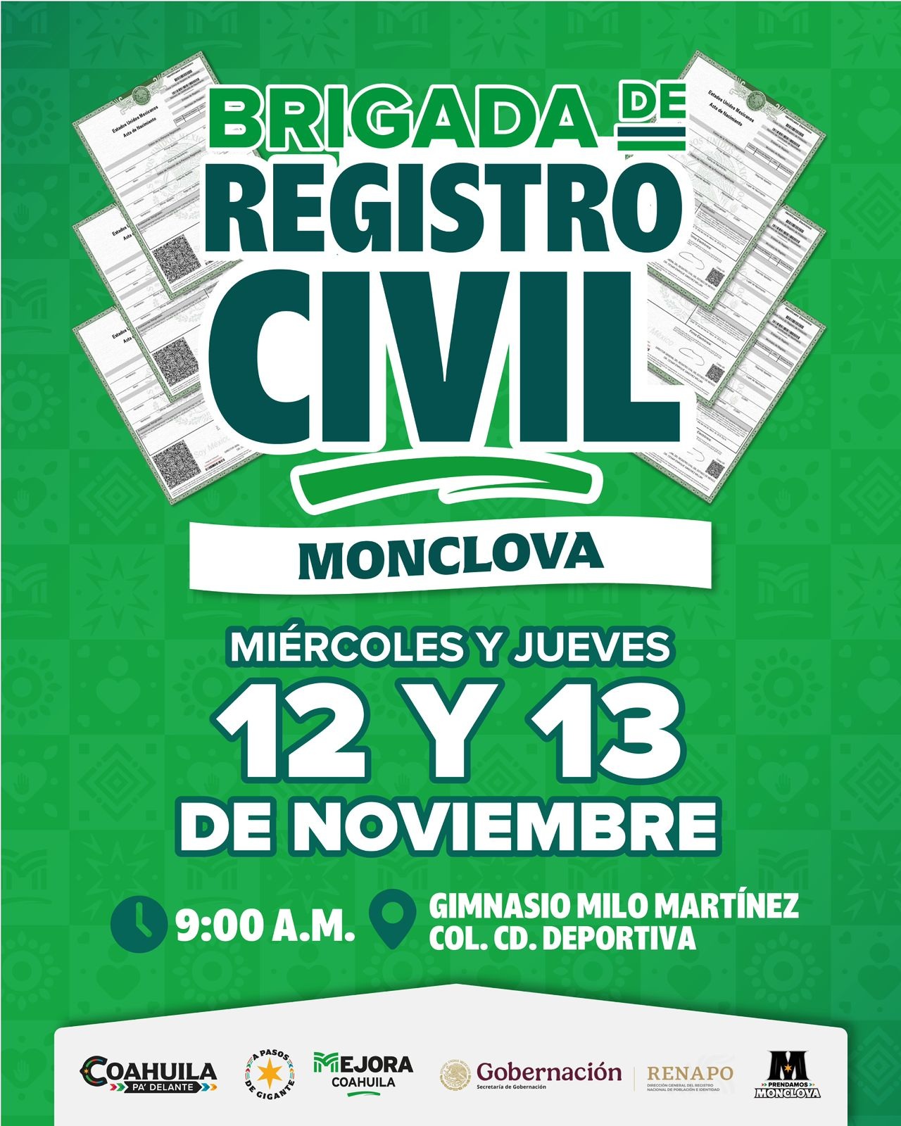 Expedición de actas a bajo costo en Monclova