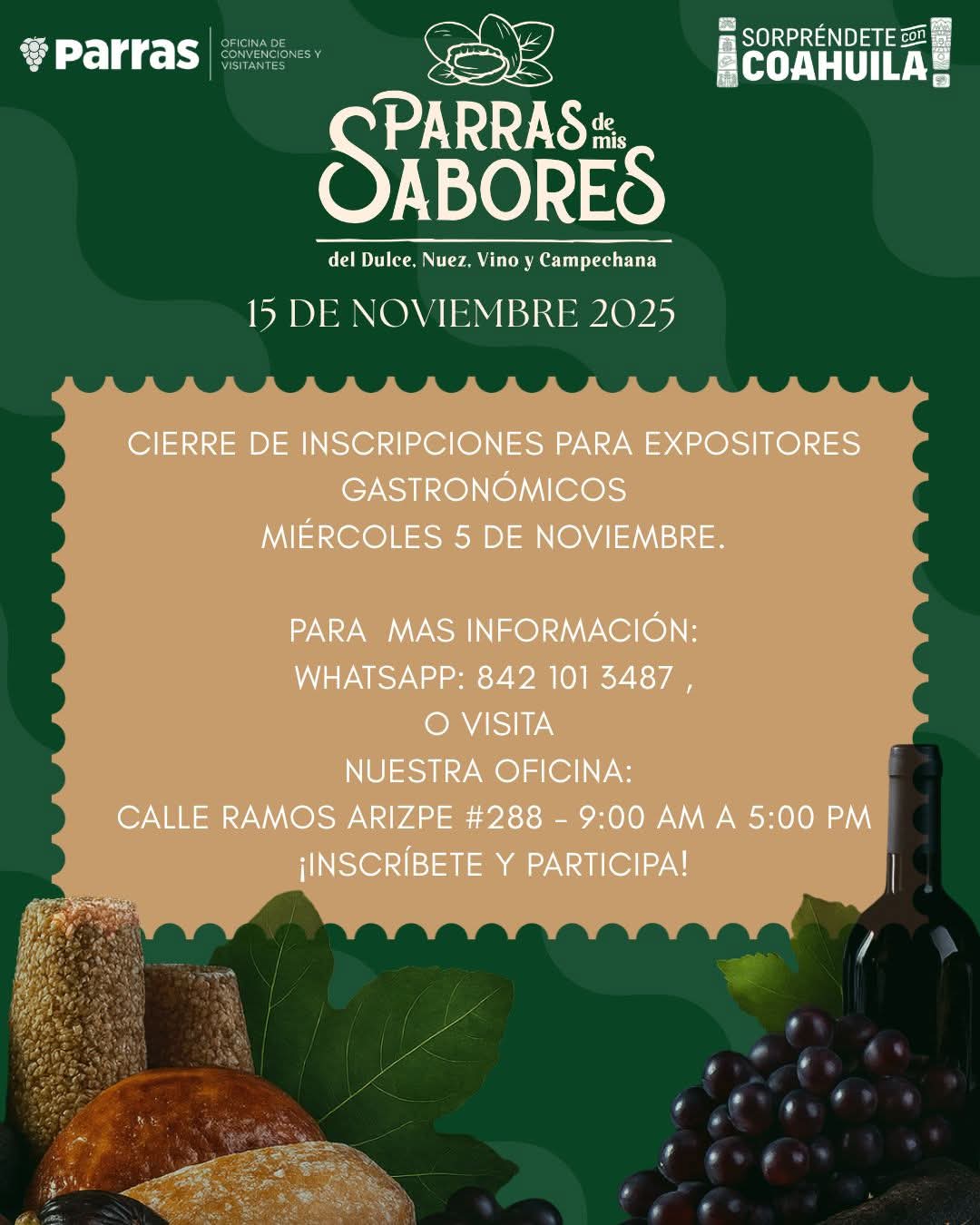 Lista la edición 2025 del “Parras de mis Sabores”