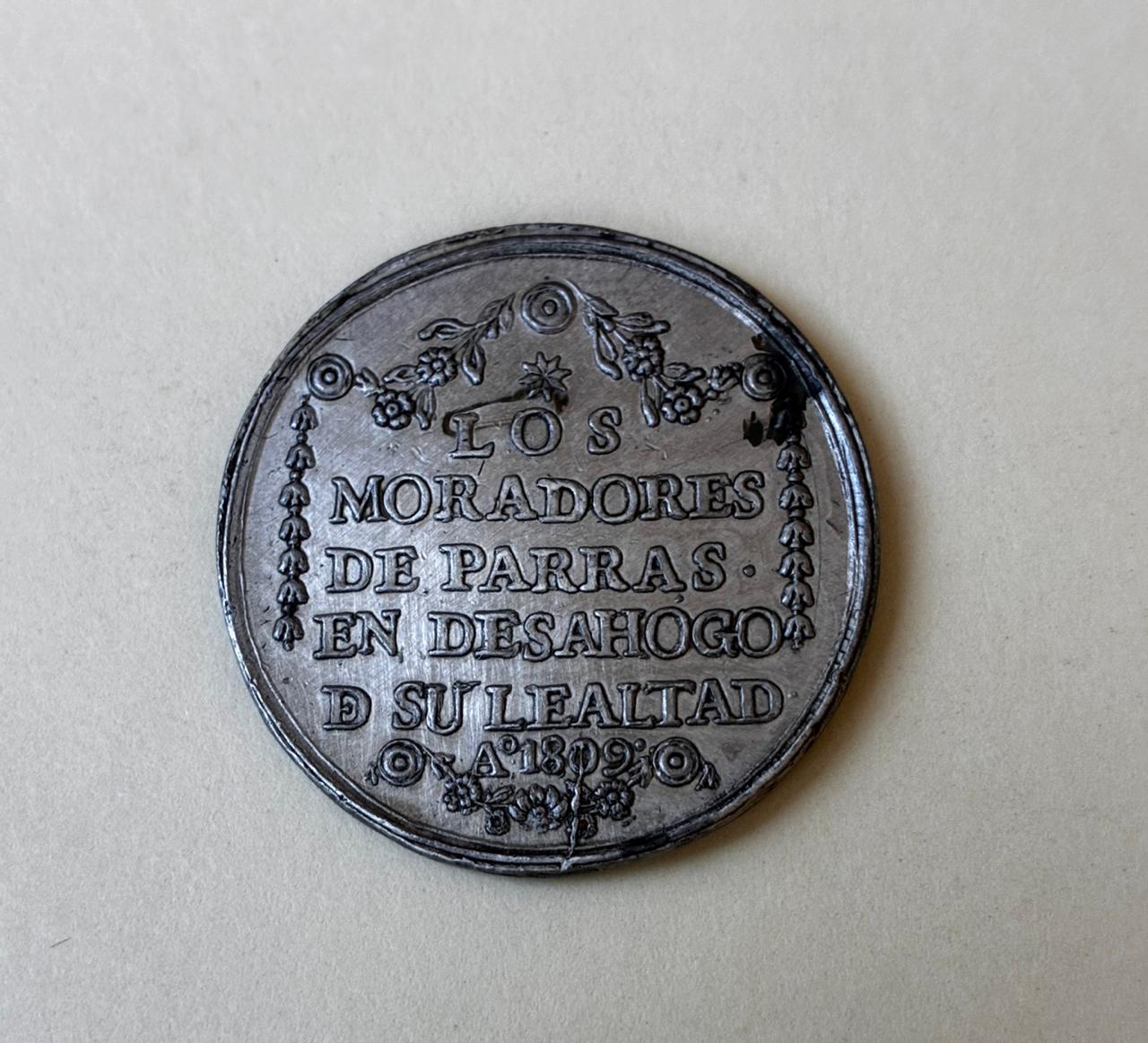 Regresa a Parras moneda conmemorativa de 1809