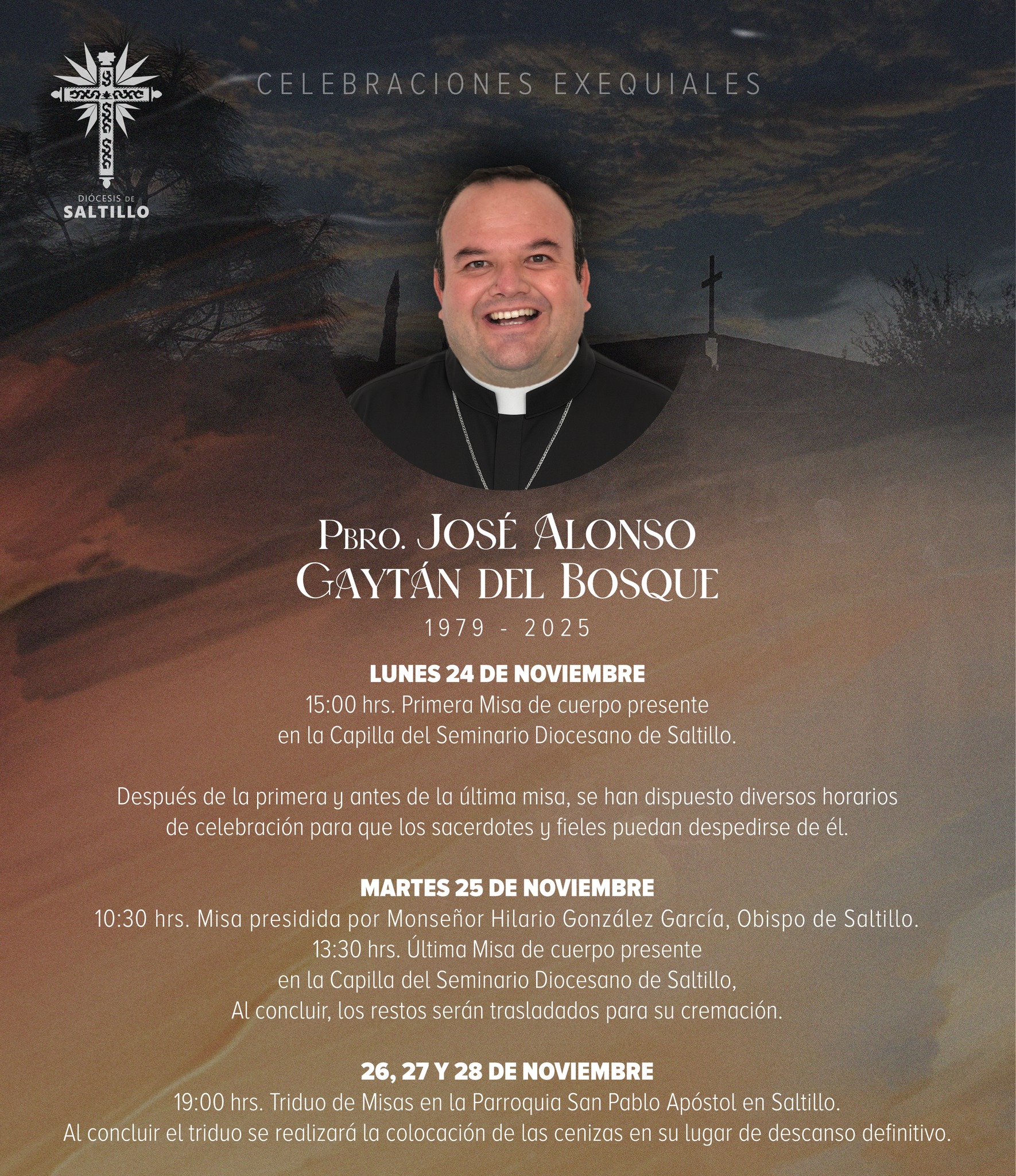 Cáncer arranca la vida a sacerdote