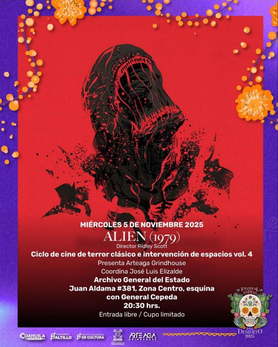 Cerrará el Ciclo de cine de terror en el Archivo General del Estado
