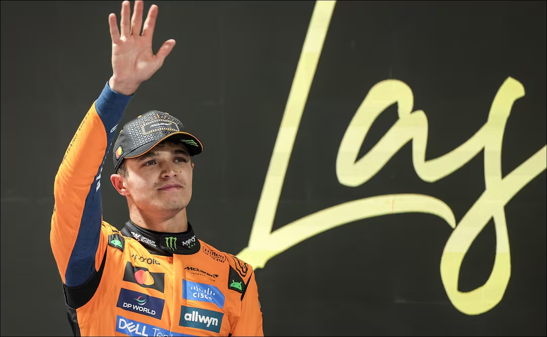 Lando Norris logró la pole en clasificación de Las Vegas bajo la lluvia y Verstappen saldrá segundo