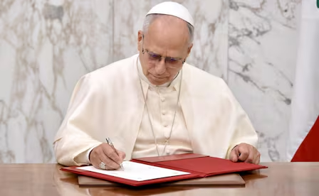 Papa León XIV defiende solución de dos Estados para resolver conflicto israelo-palestino