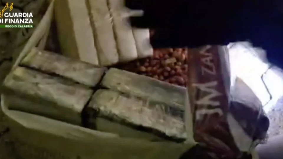 Decomisan en Italia más de 534 kilos de c*caína que llegaron desde Latam ocultos en bolsas de cacahuates