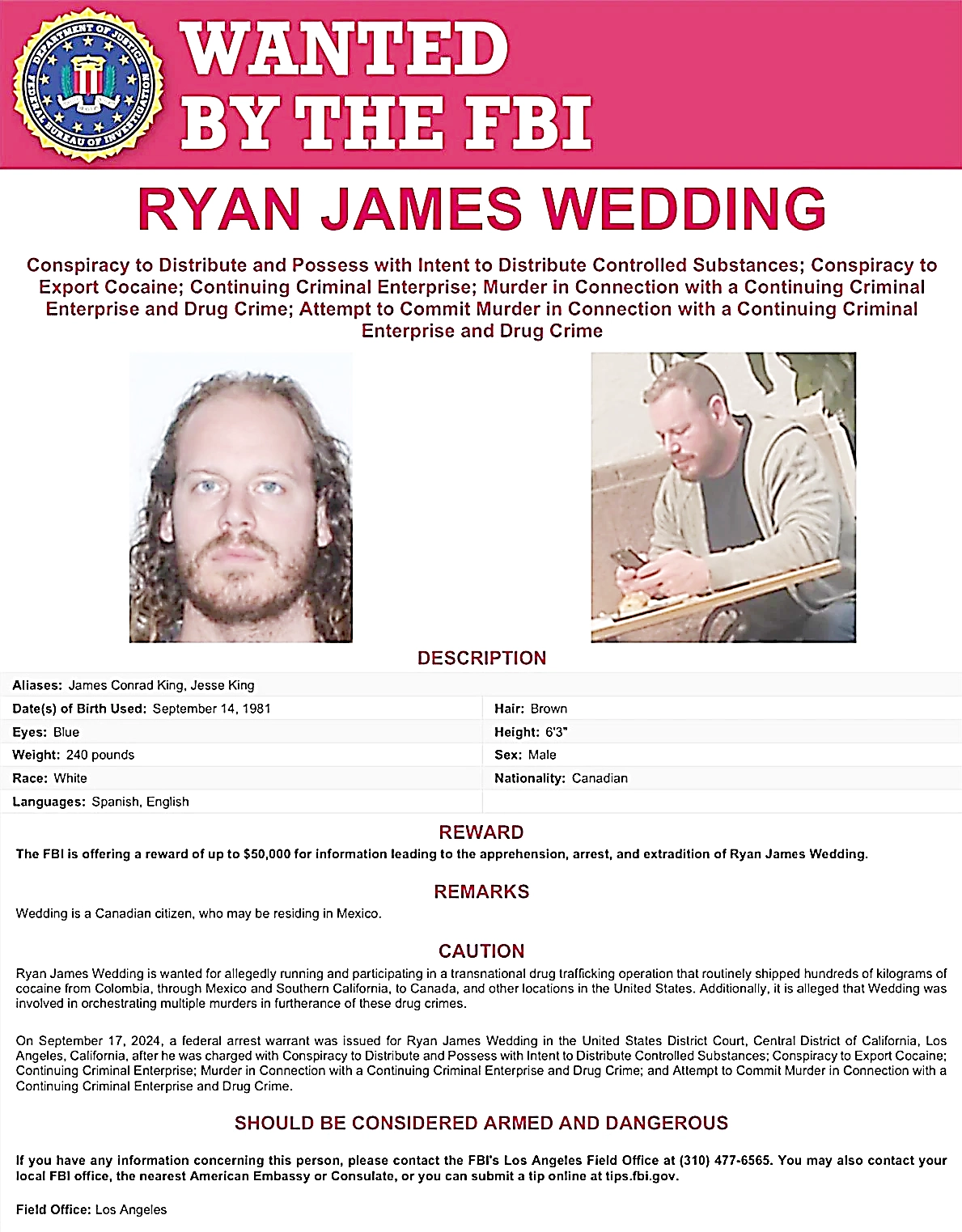 Ryan Wedding, de atleta olímpico a narco