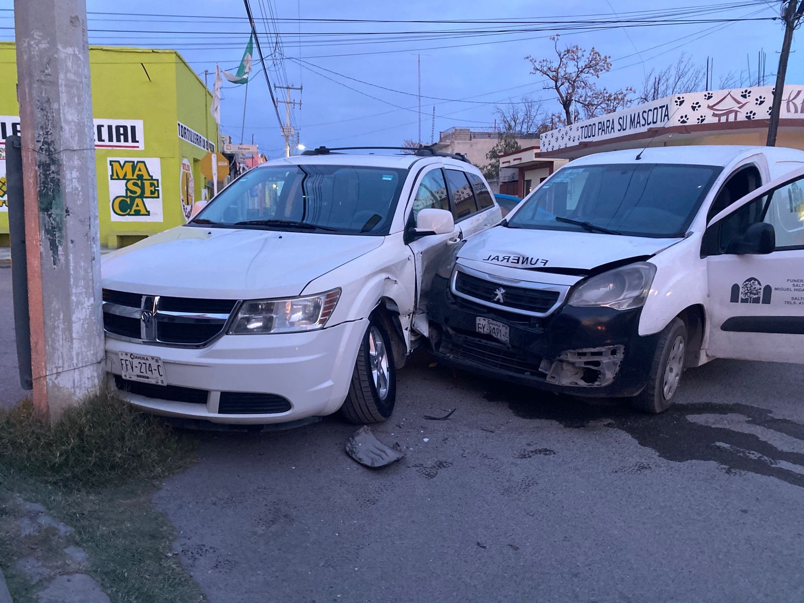 Cuatro choques dejan dos heridas en Rosita