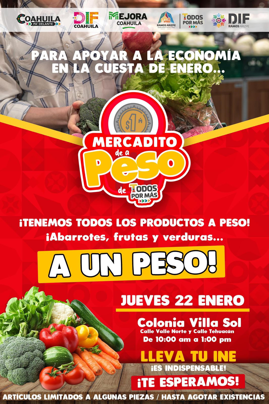 Arranca hoy jueves el “Mercadito de a Peso”