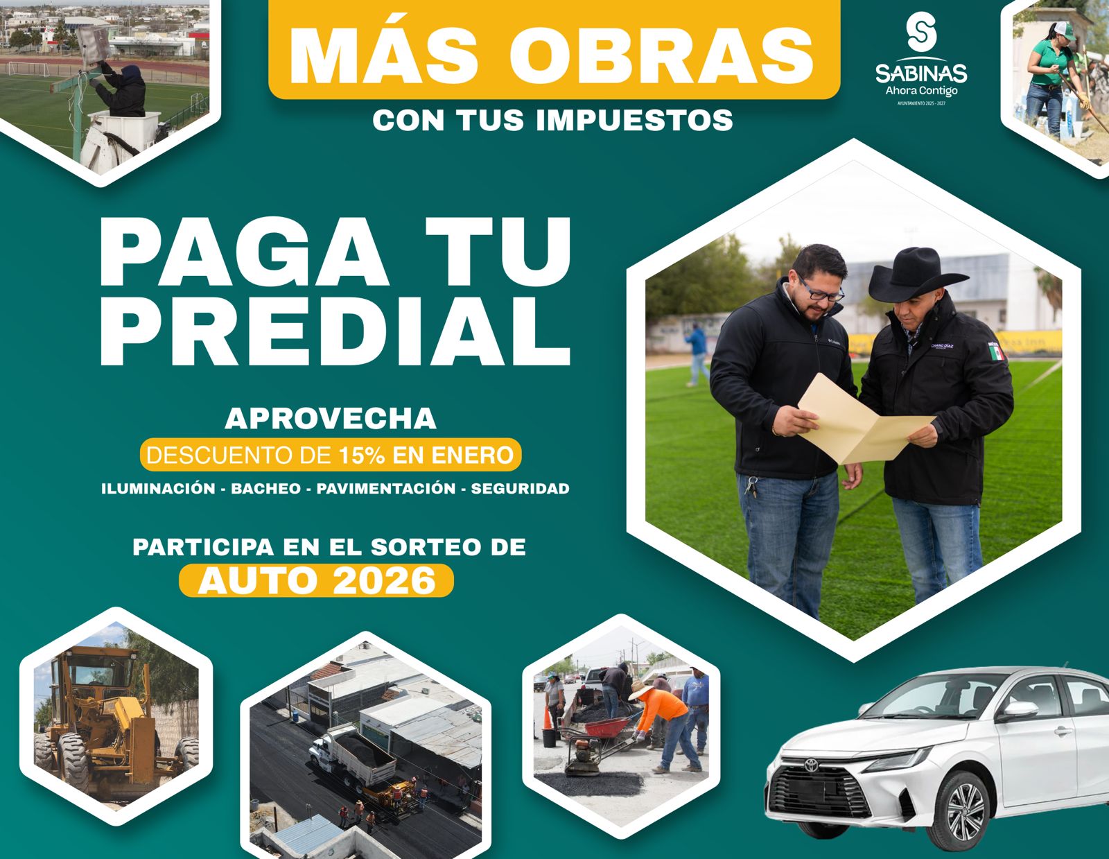 Convoca Chano Díaz a seguir construyendo un mejor Sabinas