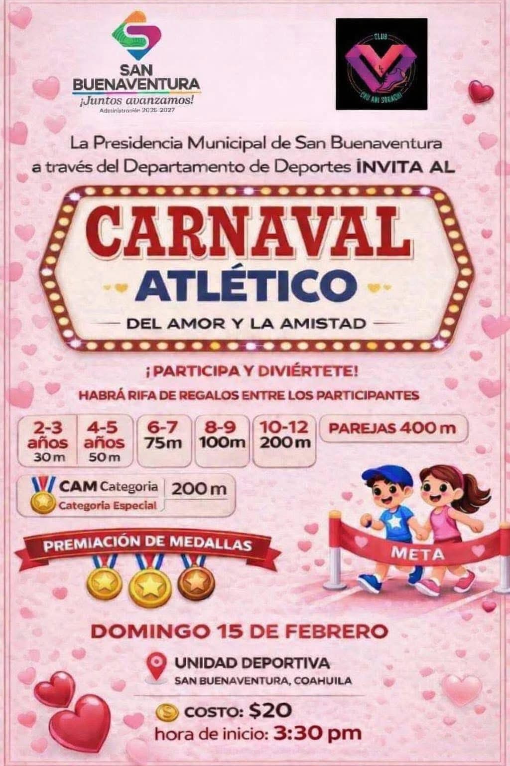 INVITAN A CARNAVAL ATLÉTICO DEL AMOR Y LA AMISTAD EN SB