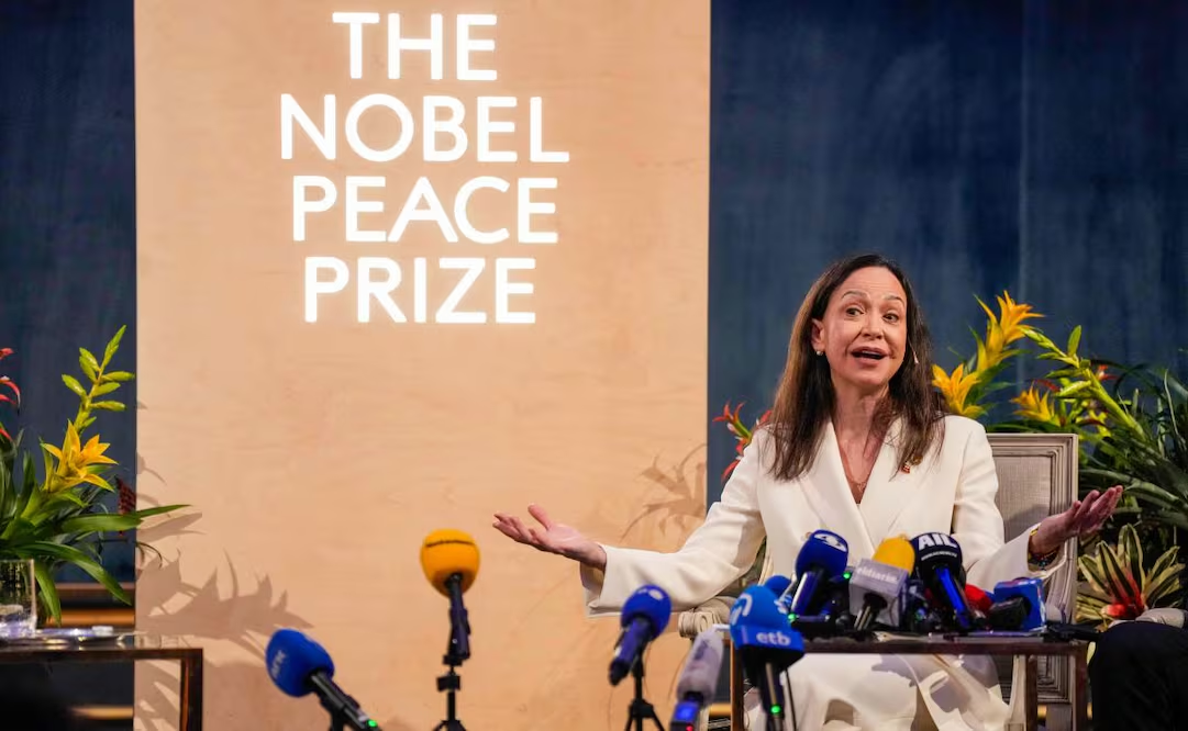 El Nobel no se puede transferir, dice Instituto; Machado dijo que quería «compartirlo» con Trump