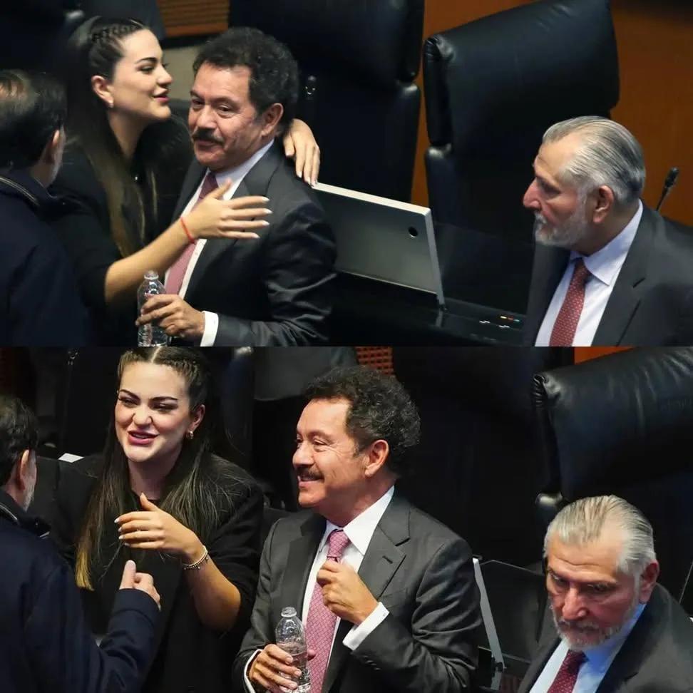 Andrea Chávez muestra camaradería con Mier