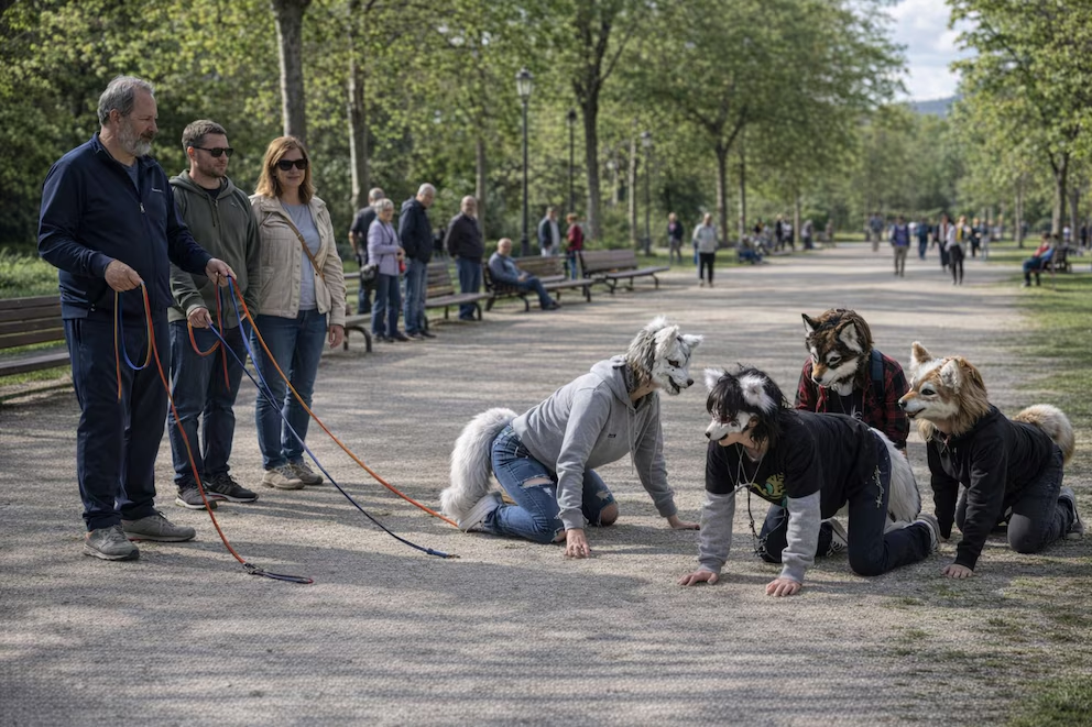 Tras la polémica por los therians, surge el hobby dogging: paseos sin perro y con entrenador