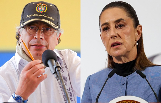 Dialogan Sheinbaum y Petro; critican la cumbre de Trump