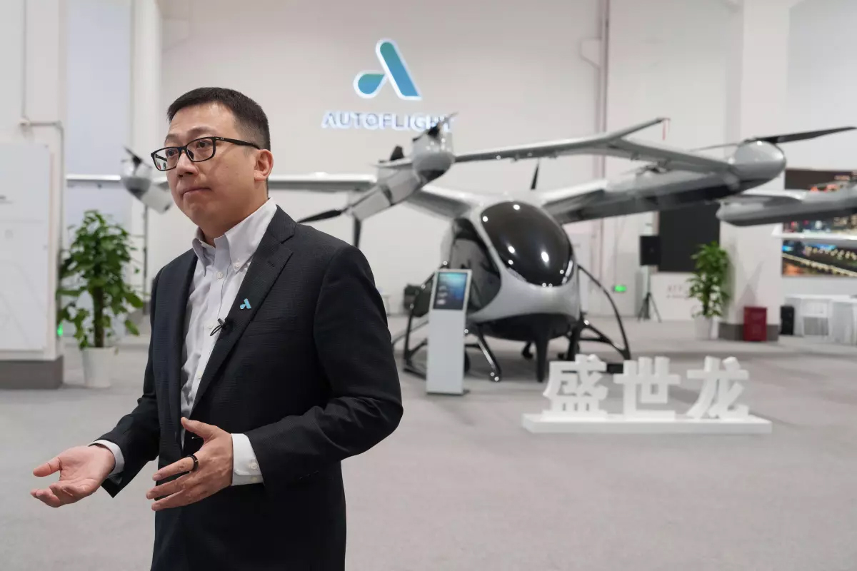 Avión eléctrico de China marca récord