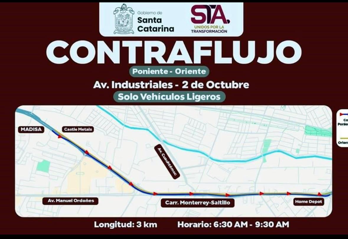 Implementarán contraflujo en la Saltillo-Santa Catarina