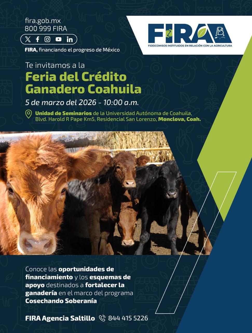 Invitan a la Feria del Crédito Ganadero 2026