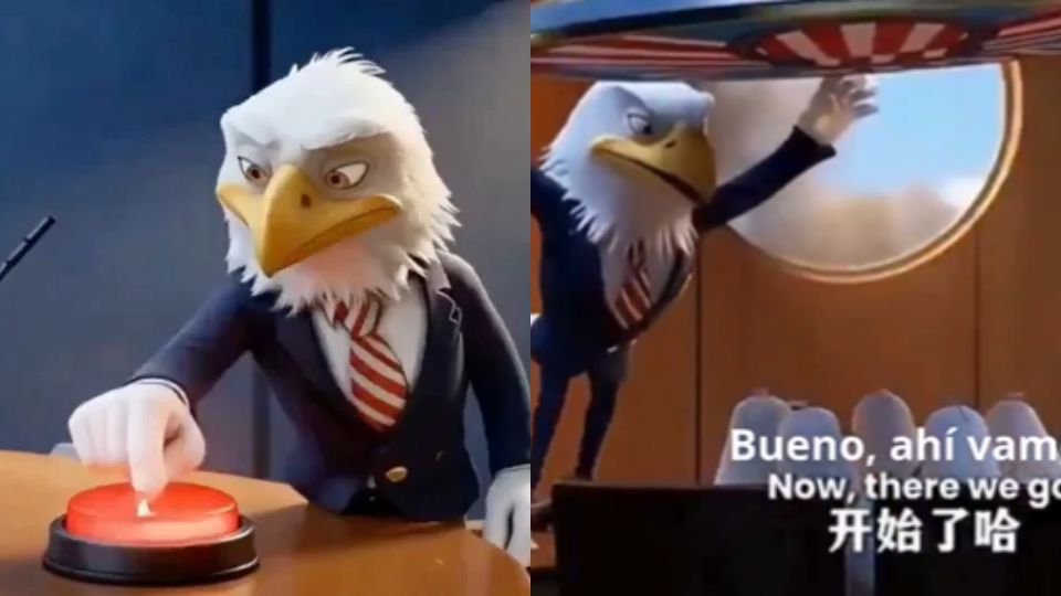 China se burla de “Escudo de las Américas” de Trump con video de un águila calva que encierra palomas