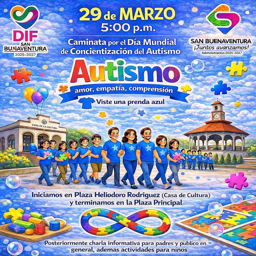 INVITA SAN BUENAVENTURA A LA CAMINATA AZUL POR EL AUTISMO