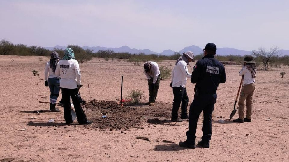 Madres buscadoras encuentran 16 osamentas en Guaymas, Sonora