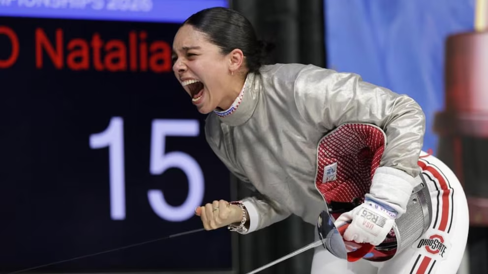 La mexicana Natalia Botello conquista el oro en sable femenino en la NCAA 2026