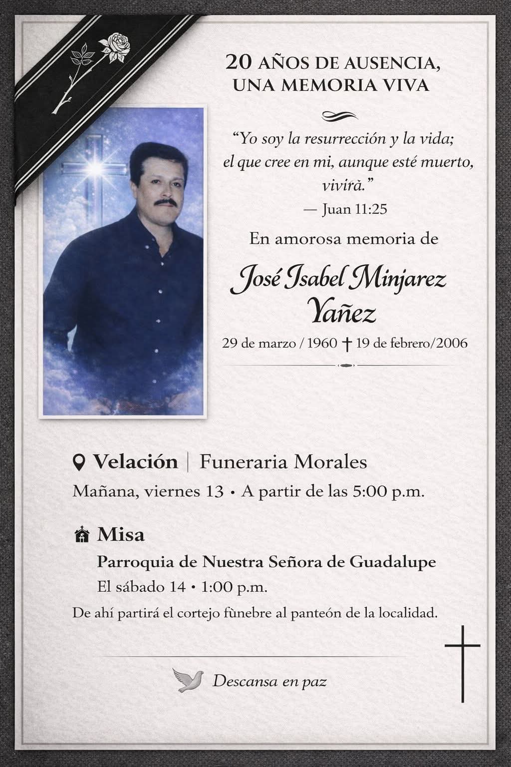 Podrá descansar en paz José Isabel, tras 20 años