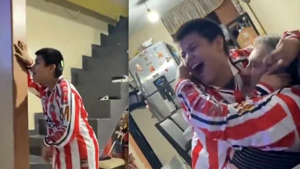 Aficionado de Chivas con discapacidad conmueve con su festejo en el empate ante Pumas; Amaury Vergara ya lo contactó