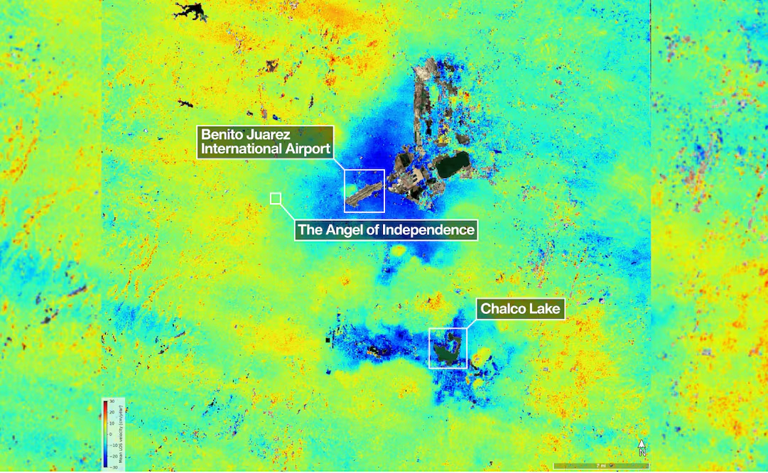 NASA revela datos del hundimiento en CDMX; ¿cuáles son las zonas más afectadas?