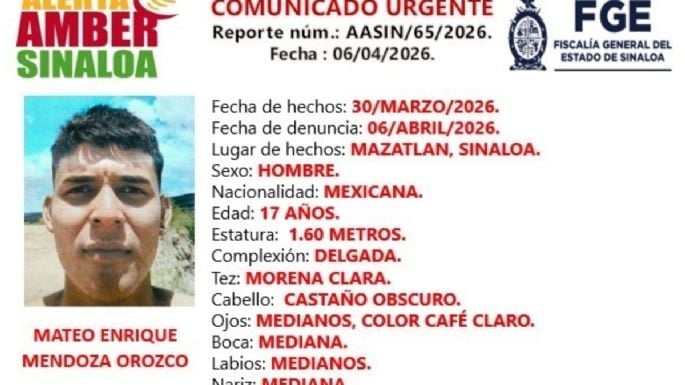Buscan a Mateo Enrique, adolescente de Torreón que desapareció cuando iba a Mazatlán