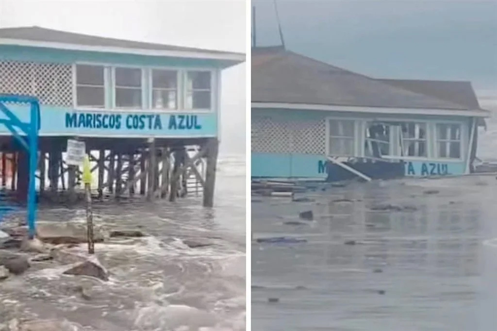 Colapsa restaurante en playa de Matamoros