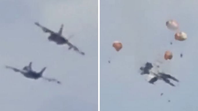 Chocan aeronaves durante un espectáculo aéreo en EU