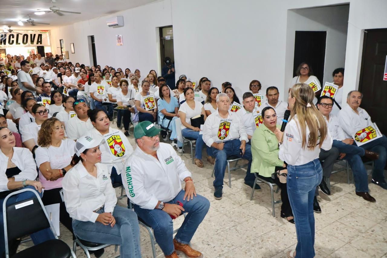 Pacta Cristy Amezcua con sector salud mayor presupuesto y abasto