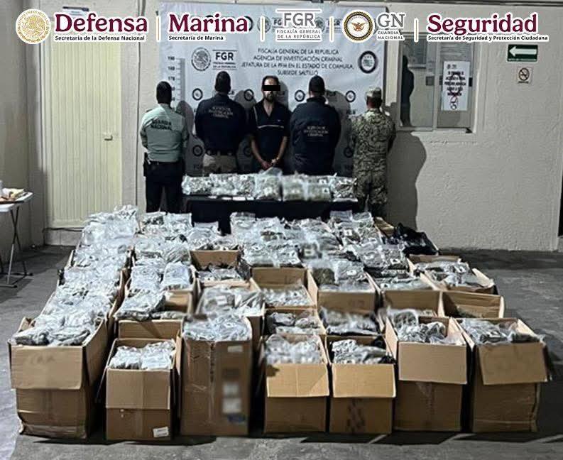 Decomisa en Saltillo 761 kg de marihuana
