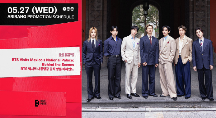 BTS estrenará video grabado en Palacio Nacional durante su visita a México