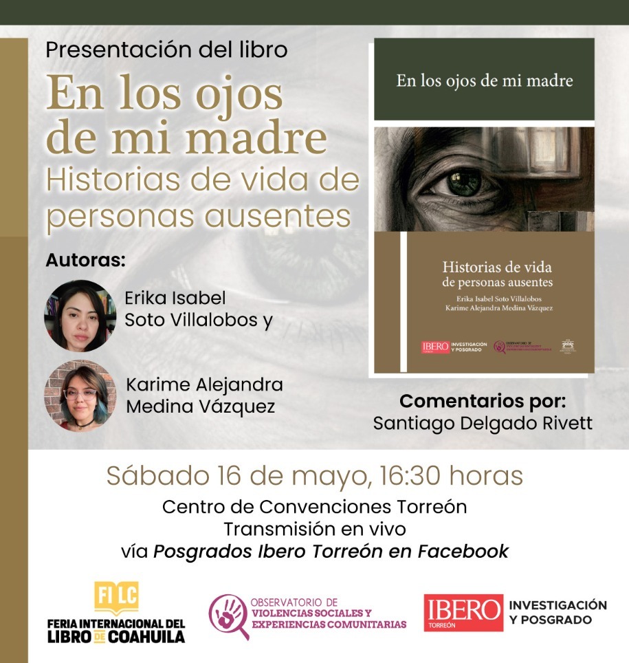 ‘En los ojos de mi madre’ será presentado en la FIL Coahuila