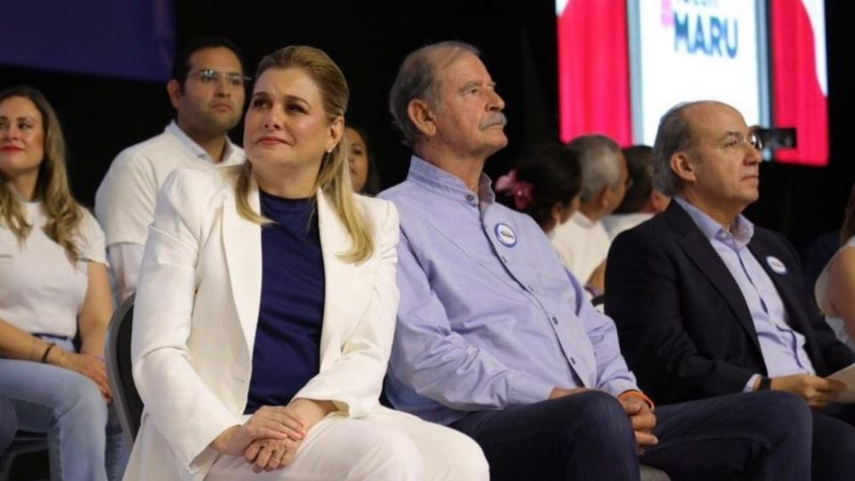 Los expresidentes del PAN Vicente Fox y Felipe Calderón respaldan a Maru Campos tras citatorio de la FGR
