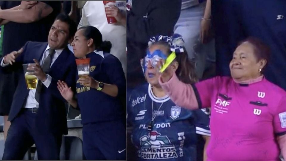 Oficinista que se sentía entrenador y señora con playera de árbitro, los personajes que ‘robaron cámara’ en el Pachuca vs Pumas