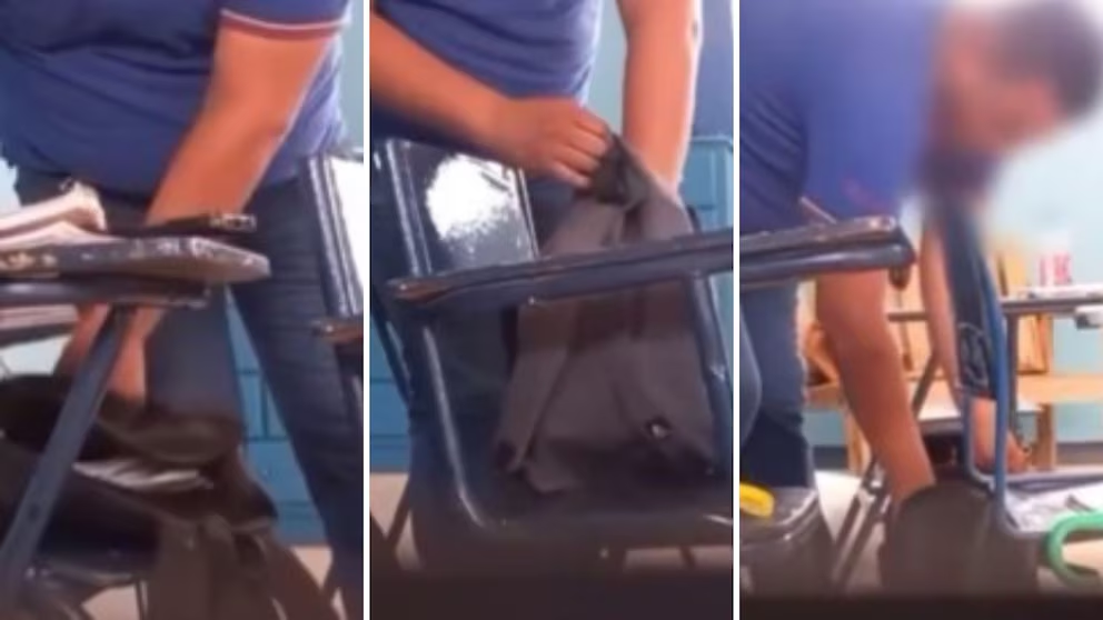 Profesor es captado revisando mochilas de alumnos en Sonora y padres exigen su salida inmediata