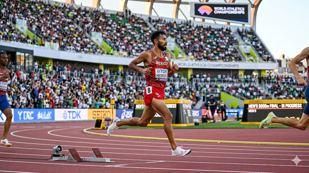 Eduardo Herrera bate su propio récord en la Diamond League