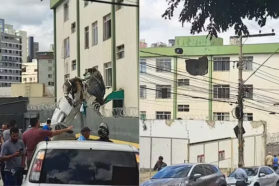 VIDEO: Avioneta se estrella contra un edificio en Belo Horizonte, Brasil; hay dos m*ertos