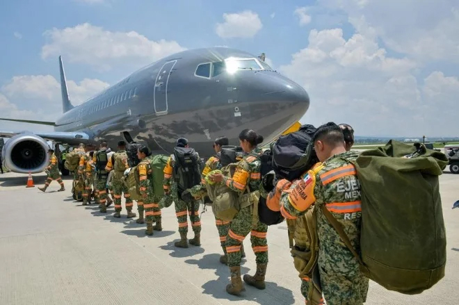 Parte avión de la Sedena con ayuda humanitaria