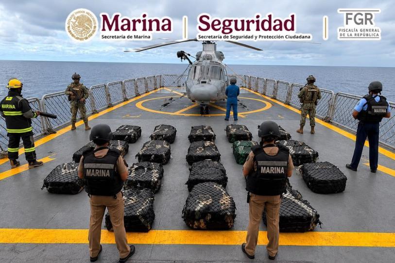 Anuncia García Harfuch decomiso de 3 toneladas de cocaína; detienen a 5