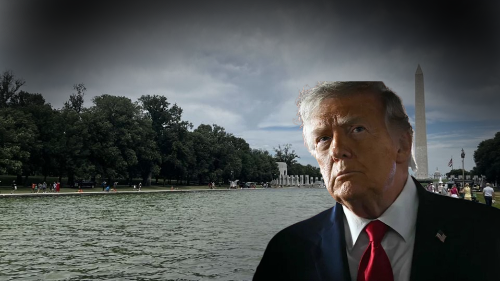 Trump acusa vandalismo al estanque del Monumento a Washington tras aparición de algas