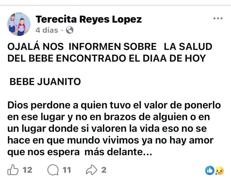 Defendía al bebé, sin saber que era su nieto