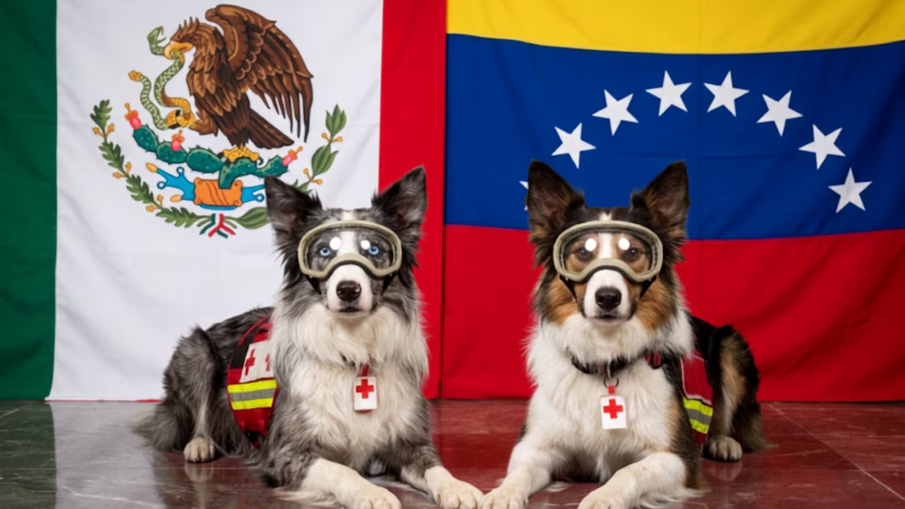 Los 22 perros rescatistas mexicanos en Venezuela: de los hijos de Athos a Arkadas, el legado de Proteo
