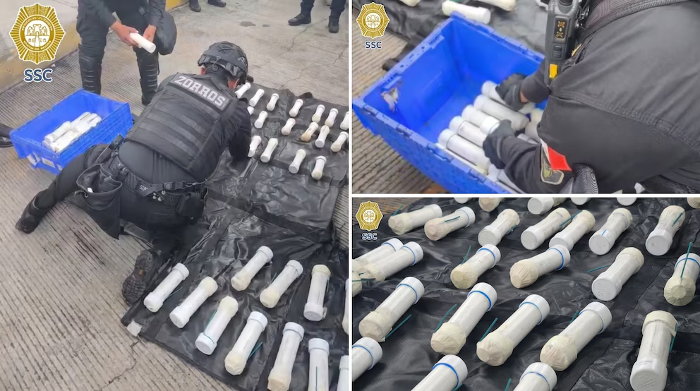 Decomisan 59 artefactos explosivos caseros durante revisión de transporte público en la México-Cuernavaca