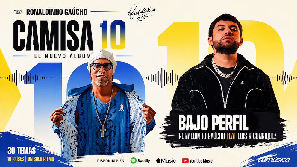 Del futbol a la música: Ronaldinho debuta como cantante al hacer colaboración con Luis R Conriquez
