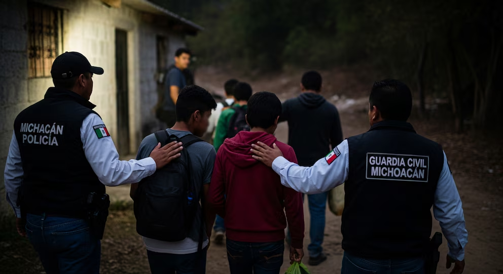 Fiscalía de Michoacán rescata a 7 adolescentes reclutados por el crimen organizado a través de falsas ofertas de trabajo