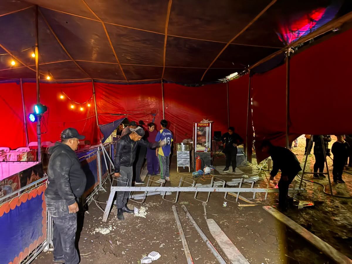 Colapsan las gradas de circo y deja 14 heridos