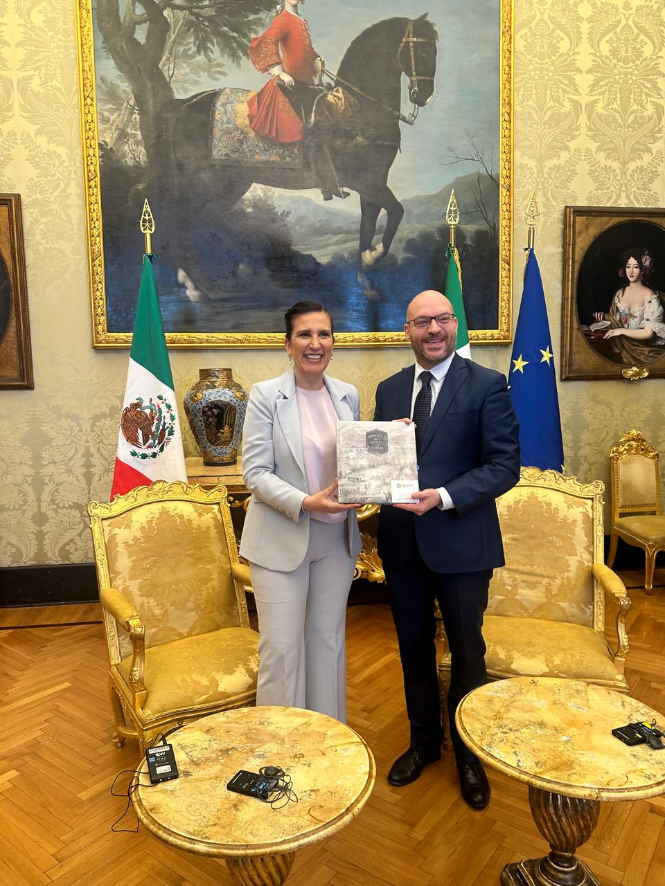 Se reúne Kenia López Rabadán con el presidente de la Cámara de Diputados de la República de Italia, Lorenzo Fontana; experiencia italiana puede servir para mejorar la seguridad en México, afirma